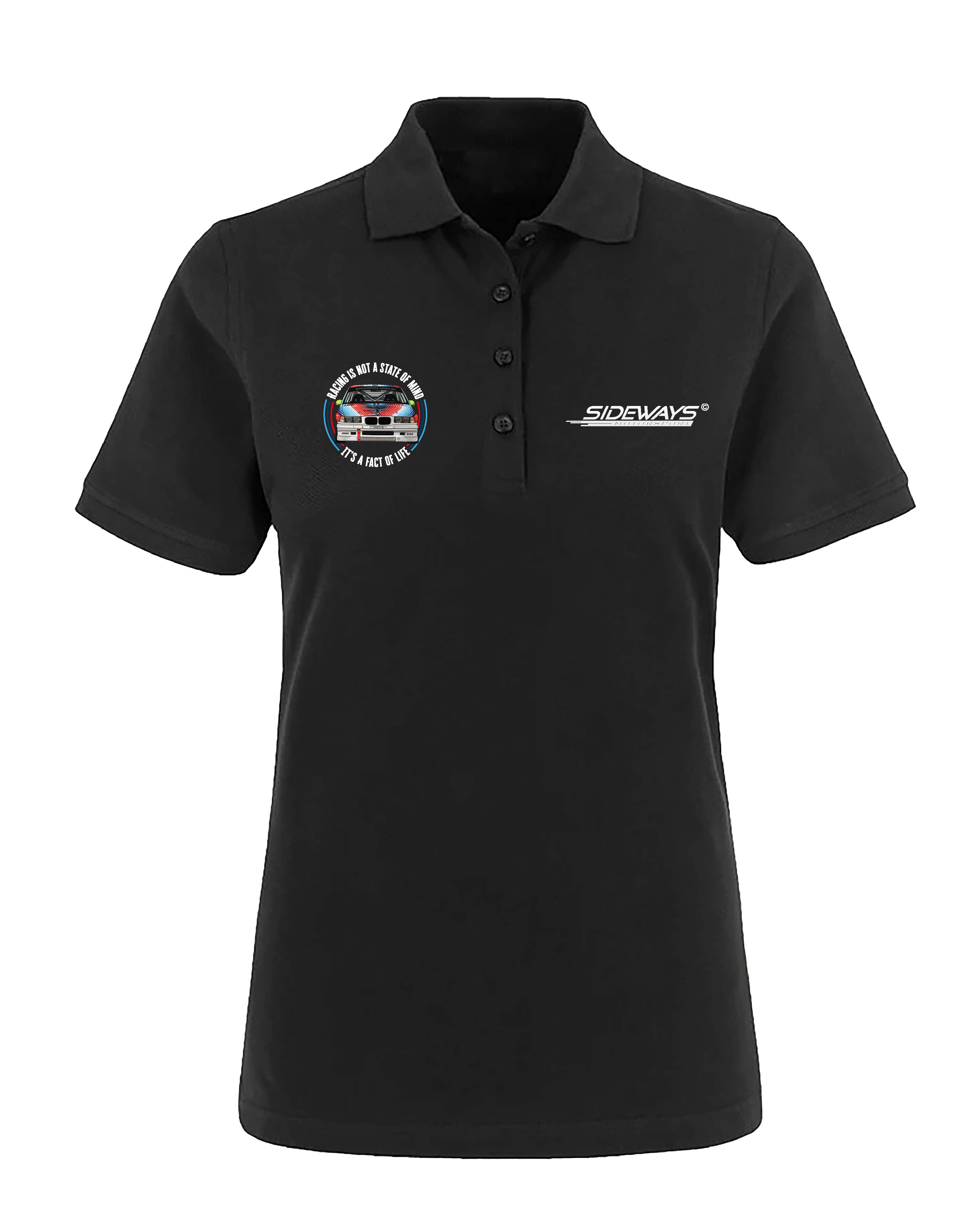 SIDEWAYS Motorsport Poloshirt | Damen | Motorsport Collection | schwarz