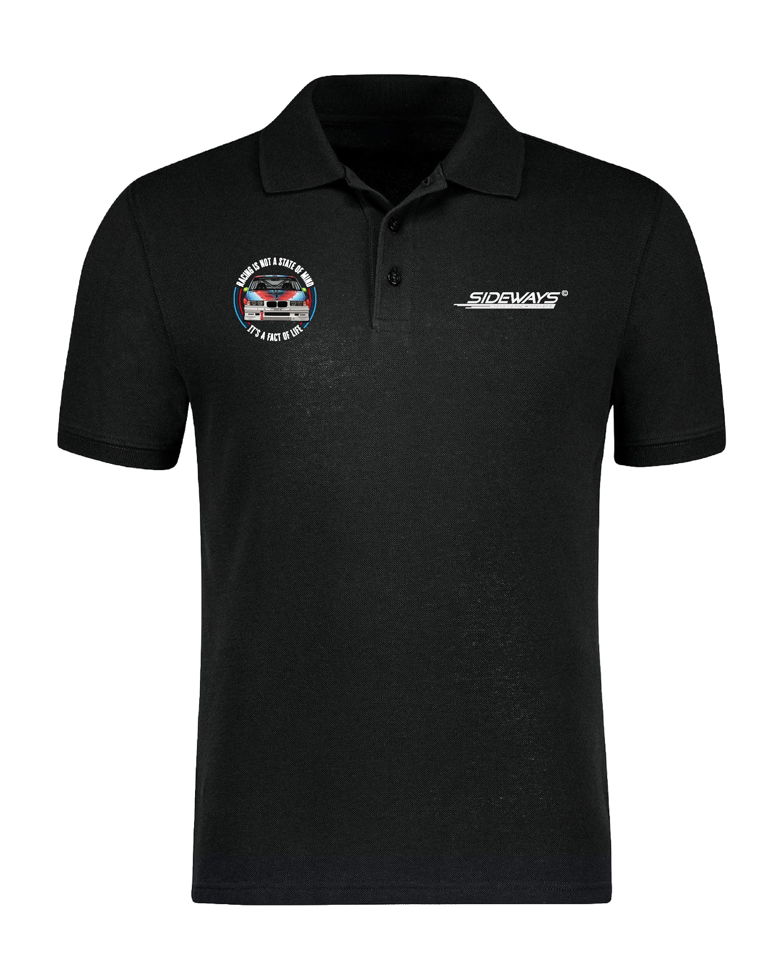 SIDEWAYS Motorsport Poloshirt | Herren | Motorsport Collection | schwarz