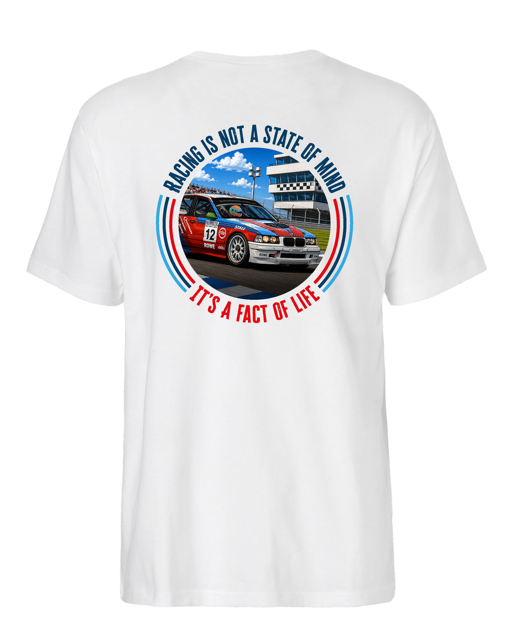 SIDEWAYS Motorsport T-Shirt | Unisex | Racing is not a state of mind | weiß
