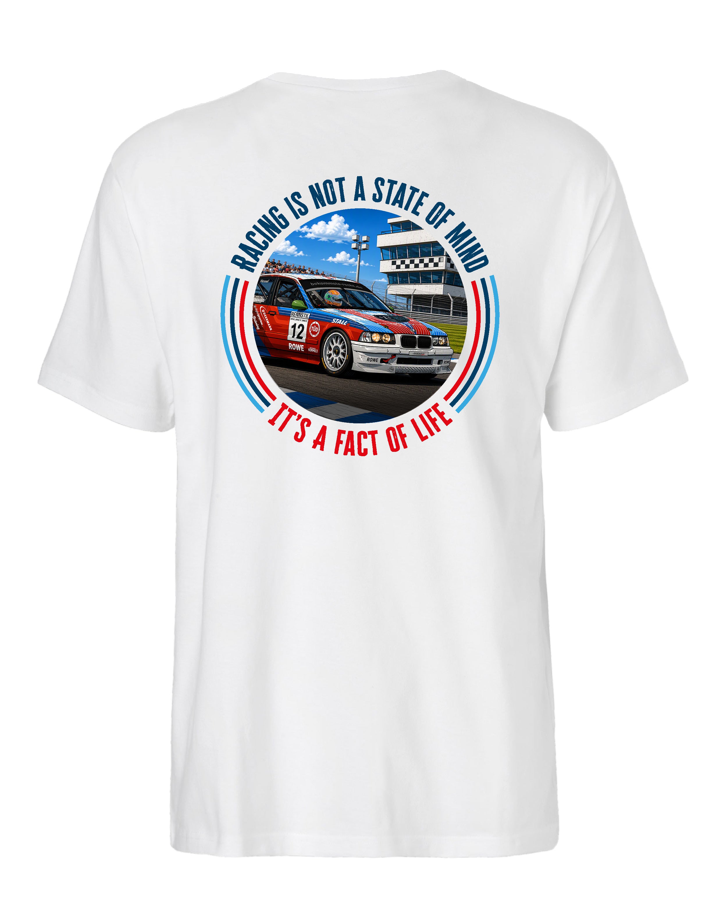 SIDEWAYS Motorsport T-Shirt | Unisex | Racing is not a state of mind | weiß